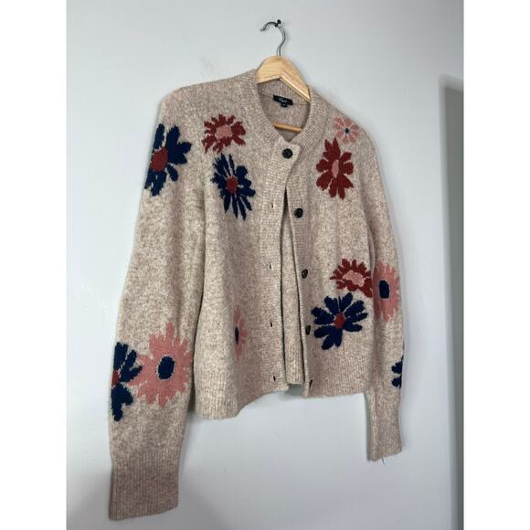 NEW Rails Millie Cardigan Wool Blend Button Front Sweater Mauve Meadow Size: XS - Picture 3 of 7
